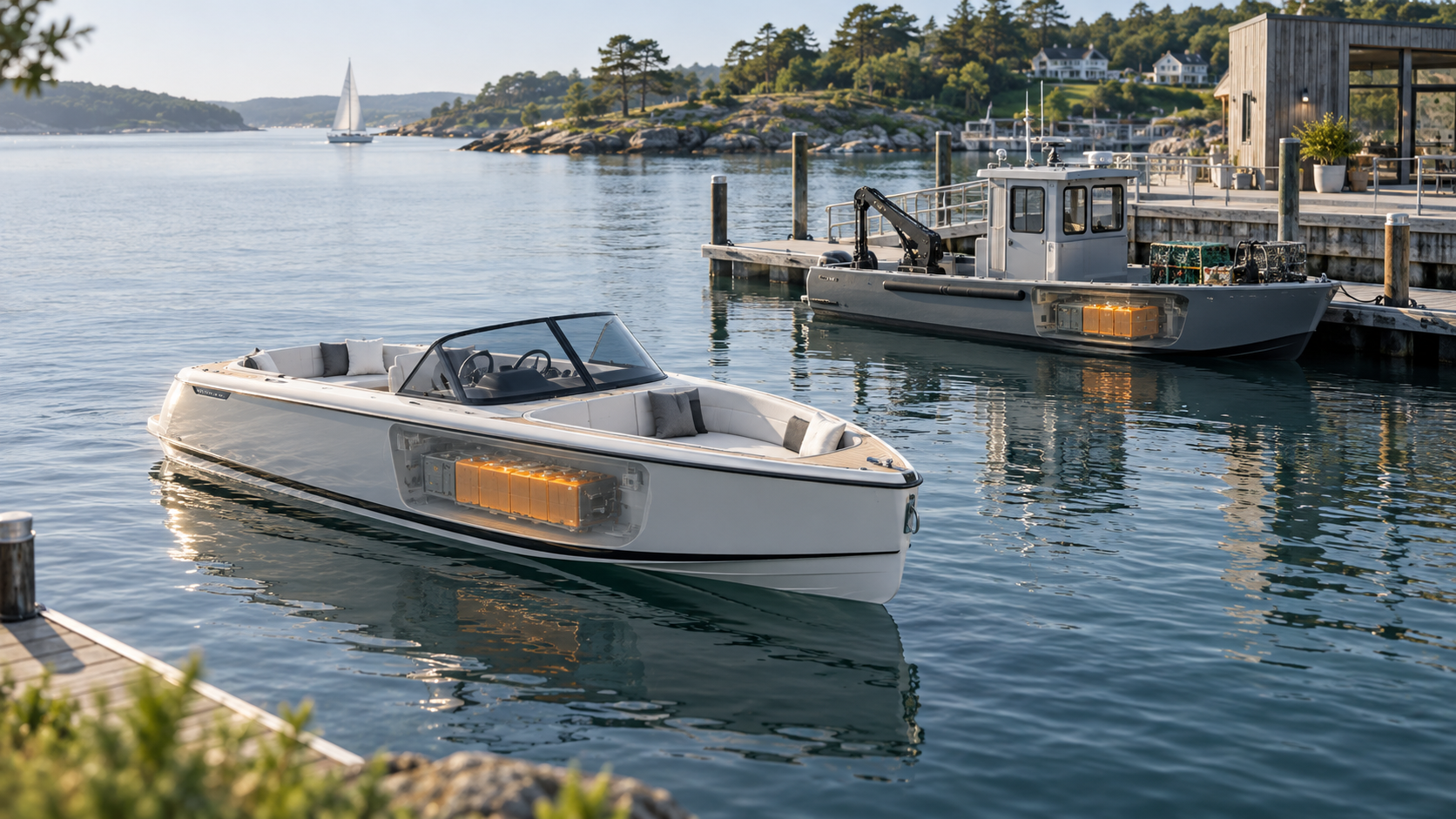 Electric marine application design
