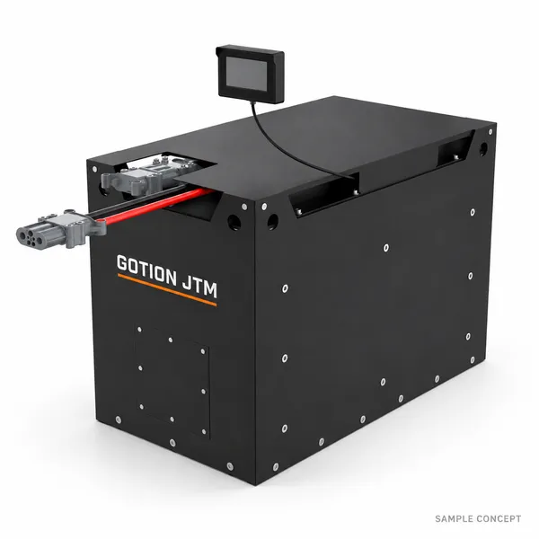 GOTION JTM Industrial battery with remote-display design — Design illustration