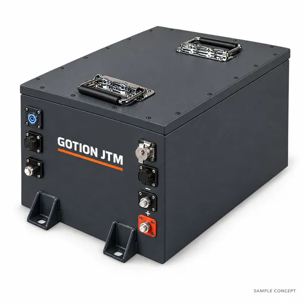 GOTION JTM Mounting-tab golf battery design — Design illustration