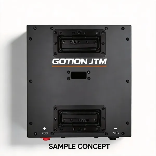 GOTION JTM Recessed-handle golf battery design — Design illustration